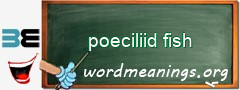 WordMeaning blackboard for poeciliid fish
